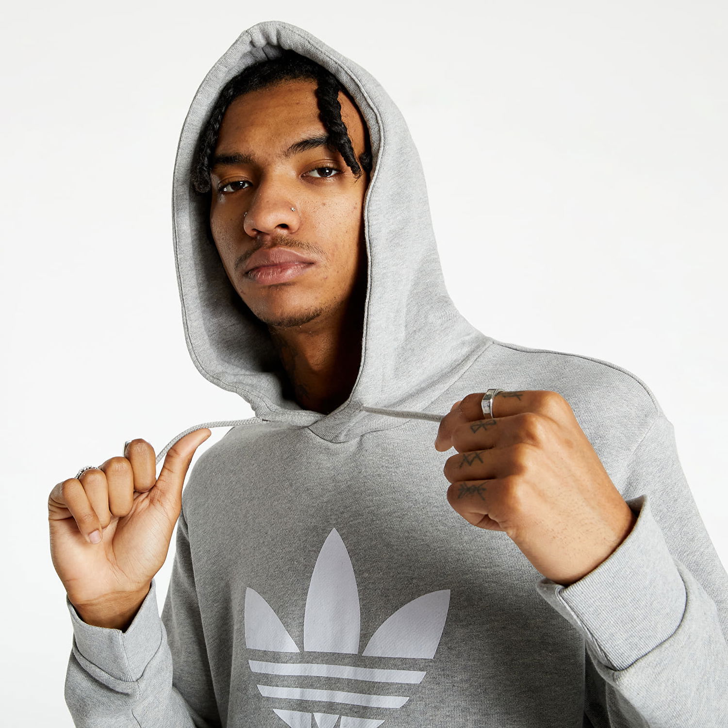 Mikina adidas Originals Adicolor Classics Trefoil Hoodie Šedá | H06669, 0
