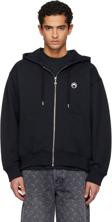 Mikina Marine Serre Moon Logo Zipped Hoodie Čierna | UST017BCJER0013, 0