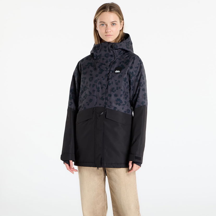 Bunda Horsefeathers Ember Hooded Two-Tone Jacket Floral Cheetah L Čierna | OW229B