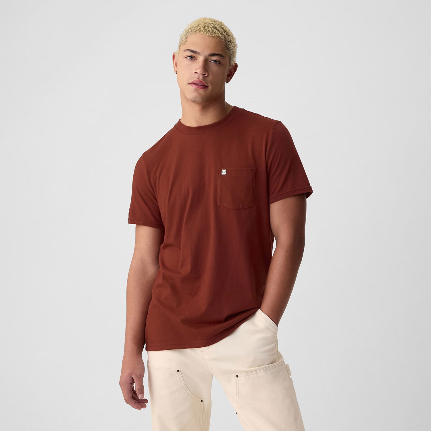 Tričko GAP T-shirt Logo Pocket Tee Smoked Paprika XL Hnedá | 857901-07, 0