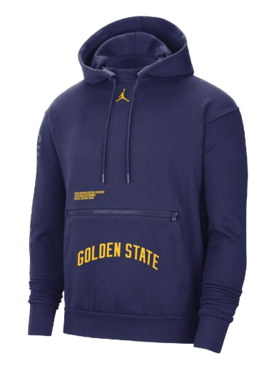 Mikina Jordan Golden State Warriors Courtside Statement Edition Jordan NBA Fleece Pullover Hoodie Navy | DR7001-421