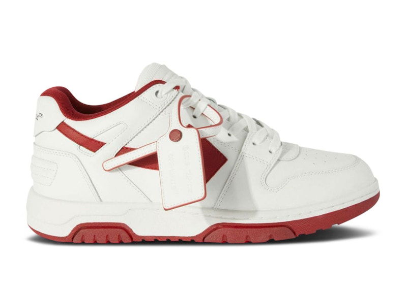 Tenisky a topánky Off-White Out Of Office OOO Low Tops White Burgundy Biela | OMIA189F23LEA002-0129, 0
