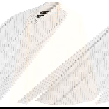 Košeľa A.P.C. Men's Clement Stripe Shirt, Size Small Biela | COHJU-H12512-AAD, 0