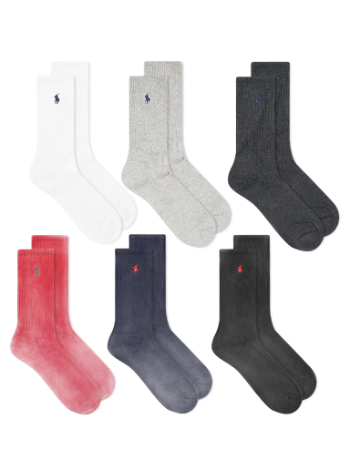 Polo by Ralph Lauren Cotton Crew Sock - 6 Pack 449824809003