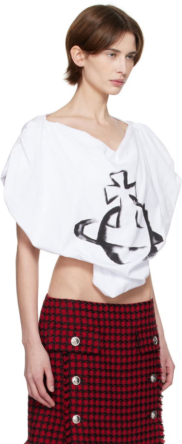 Tričko Vivienne Westwood Vivienne Westwood Stencil Orb Heart Blouse Červená | 1G01000S-J001M-, 4
