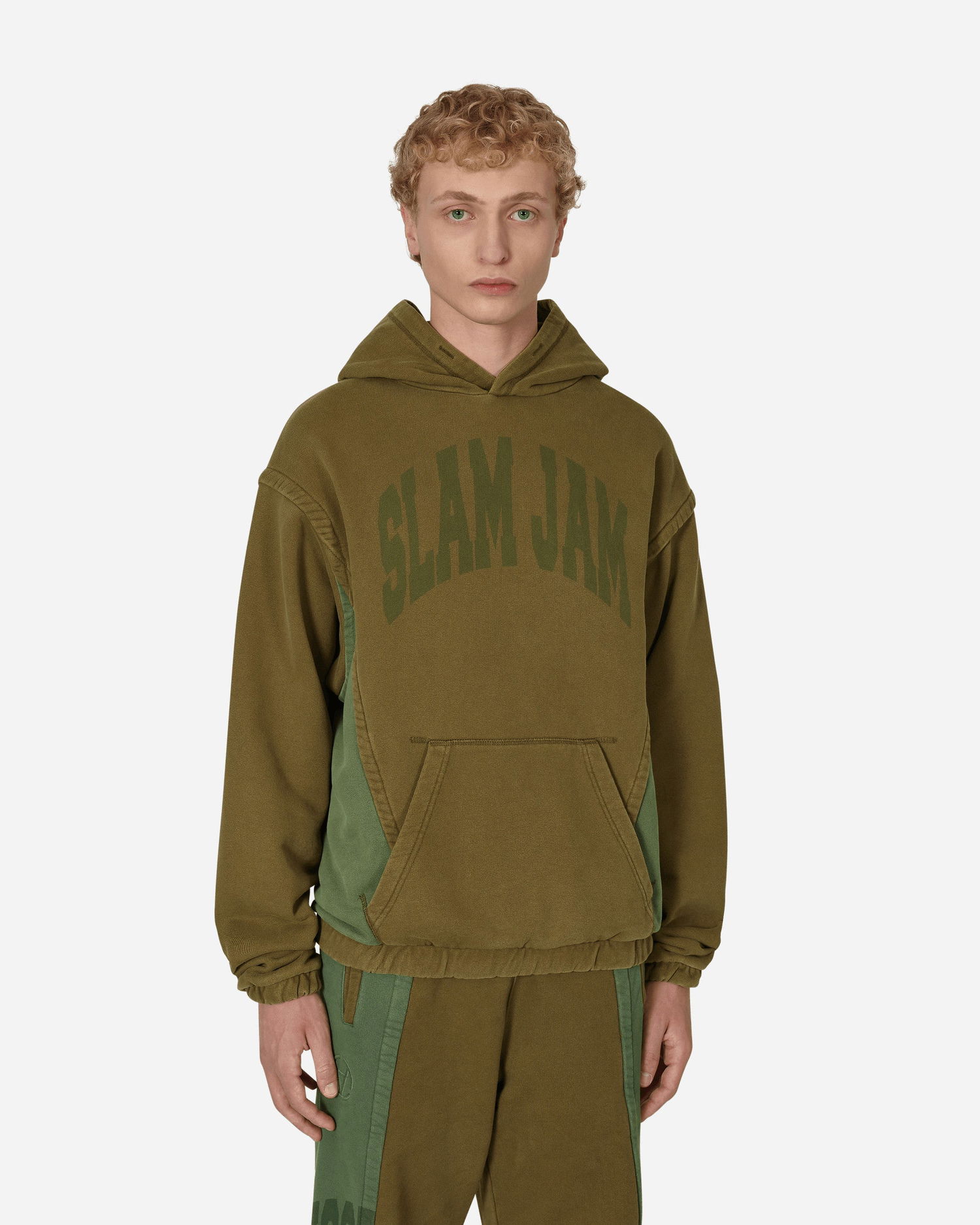 Mikina Slam Jam Panel Hooded Hnedá | SBM0015FA07 GRNBW01, 0