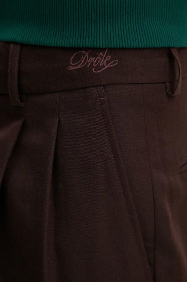 Nohavice Drôle de Monsieur Le Pantalon Golfeur Wool Blend Dress Pants Hnedá | E.BP165.PL127.DBN, 3