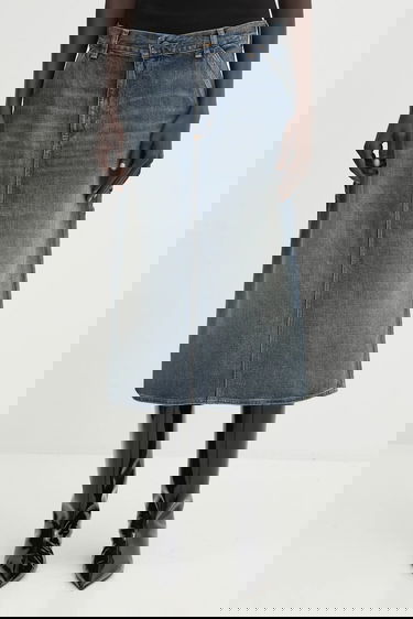 Sukňa Carhartt WIP Single Knee Denim Midi Skirt Modrá | I034224.014Q, 0