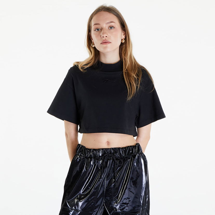 Crop Top Reebok Washed Cropped Tee Washed Black Čierna | RWAA001C99JER0021000