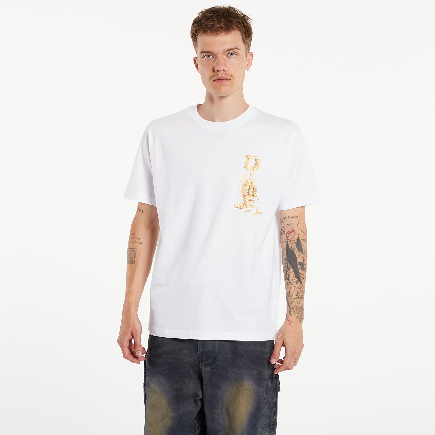Tričko Dime Blocks T-Shirt UNISEX White Biela | DIMESU2436WHT, 0