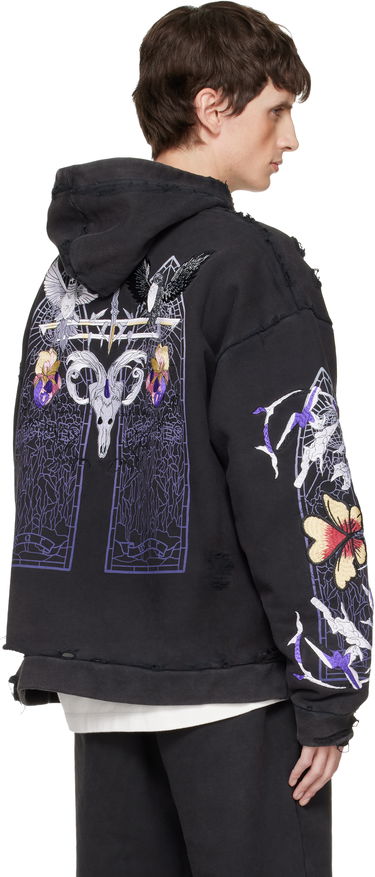 Mikina Who Decides War Eptiome Distressed Graphic Hoodie Čierna | 1110160002FW25, 2