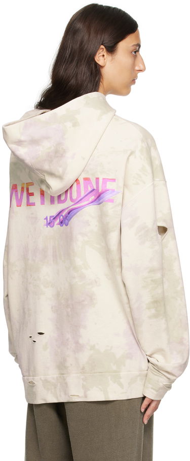 Mikina We11done Distressed Hoodie Béžová | WD-TH3-23-758-U-IV, 2