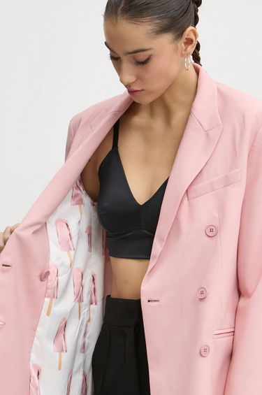 Bunda Fiorucci Fiorucci Double-Breasted Blazer Ružová | W01FMBDO059WO01PN02, 6