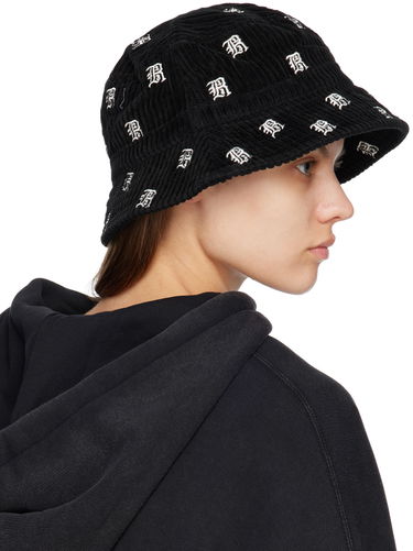 Klobúk R13 R13 Corduroy Allover Logo Bucket Hat Čierna | R13WA026-R153B, 4