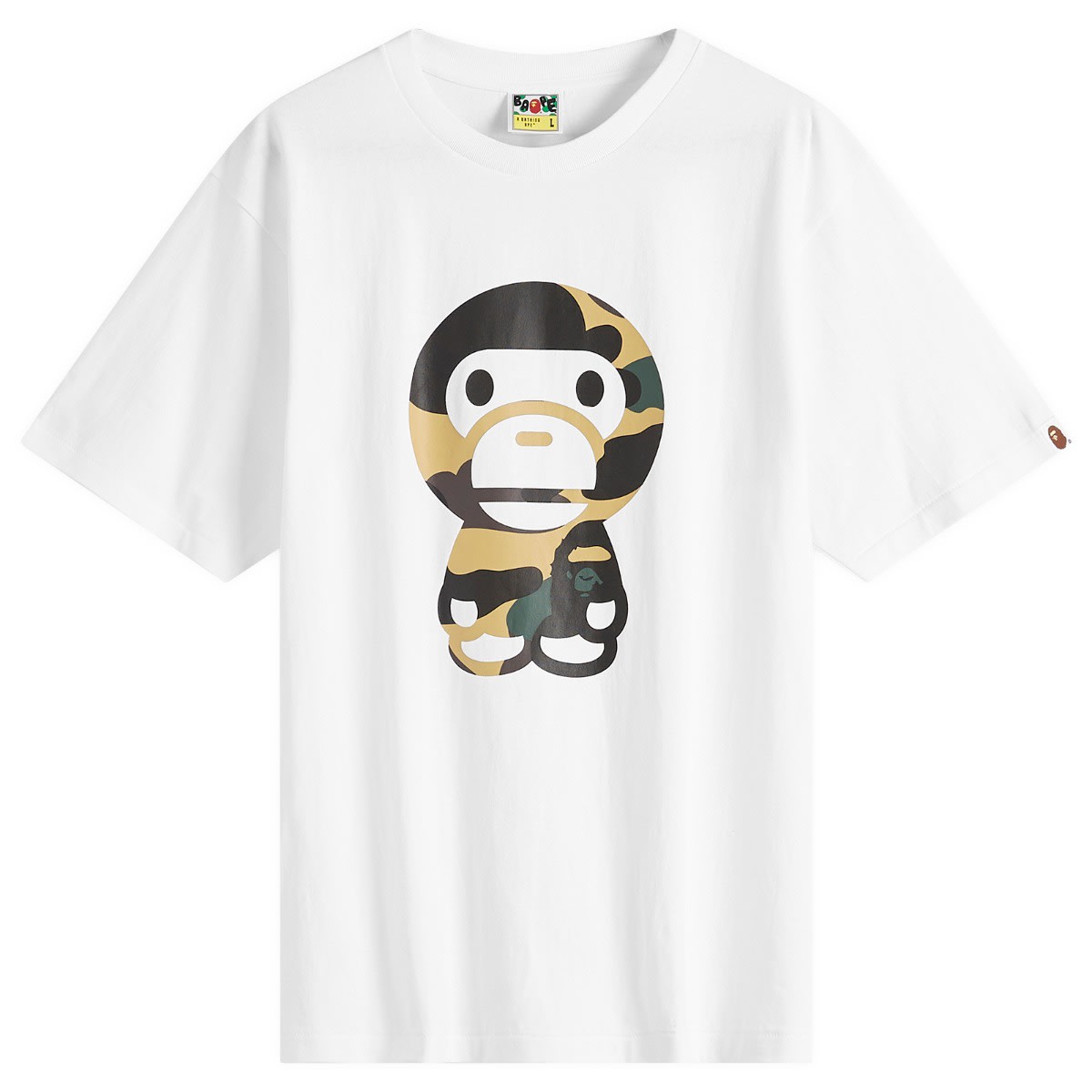 Tričko BAPE A Bathing Ape Giant 1St Camo Big Baby Milo Graphic T-Shirt, Size Large Biela | 002TEL301006M-WYL, 1