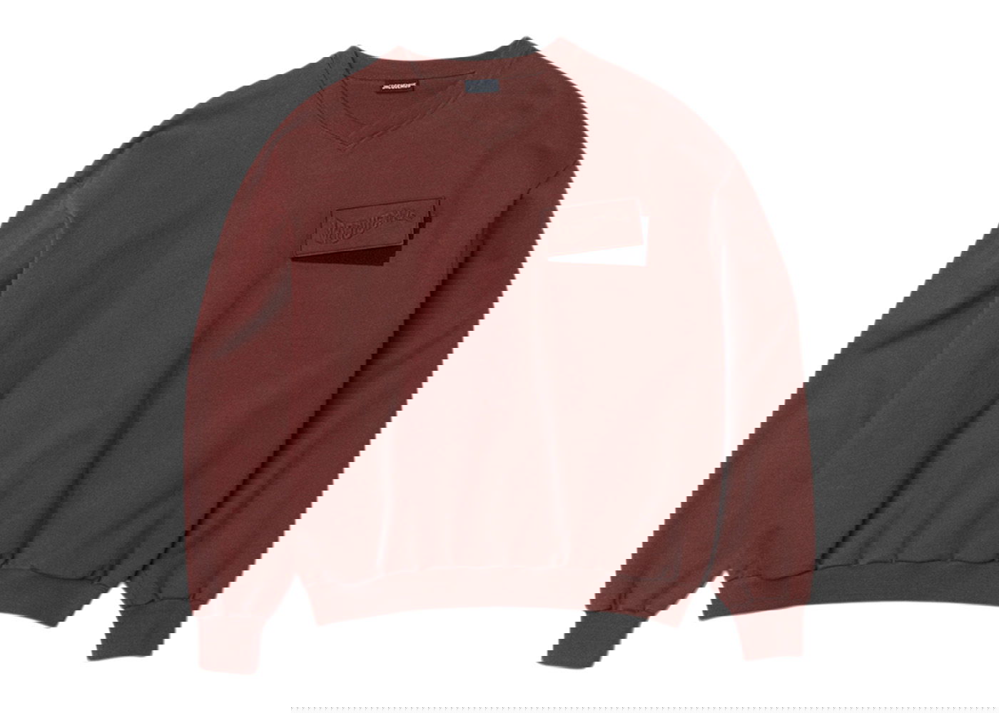 Mikina Jacquemus Le Santon Wavey Logo Vínová | 226JS045-2177-880, 0
