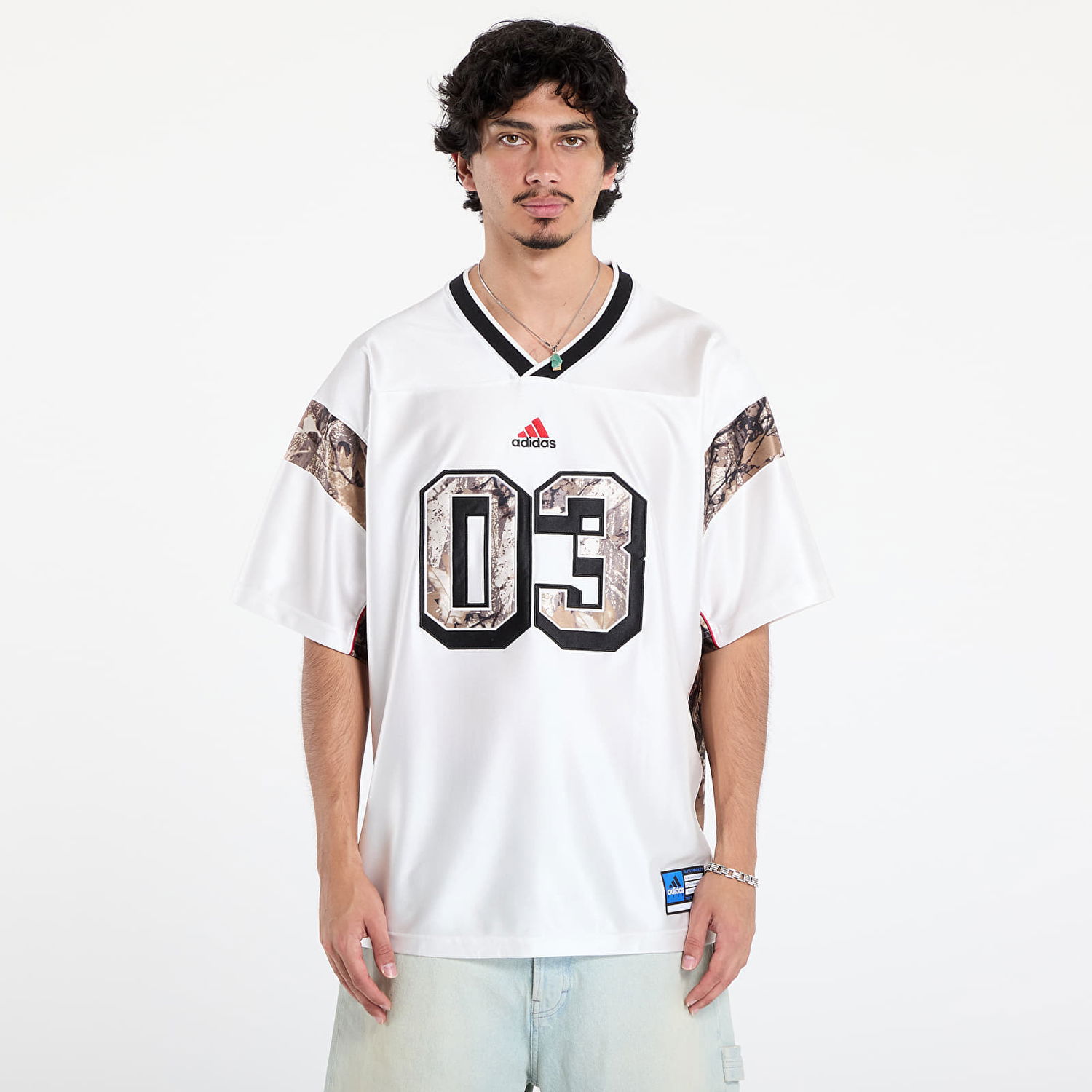 Dres adidas Originals adidas Originals Camo Football Jersey Biela | KD6247, 0