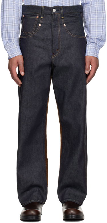 Džínsy Junya Watanabe Junya Watanabe Levi's Edition Paneled Corduroy Denim Jeans Navy | WP-P202-051, 0