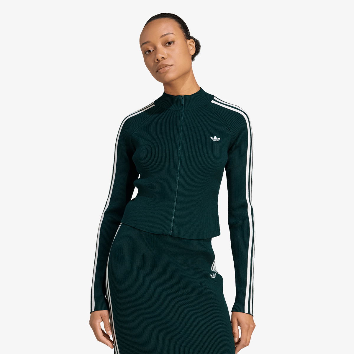 Sveter adidas Performance Adicolor Slim-Fit Knit Top Zelené | JY2599, 1