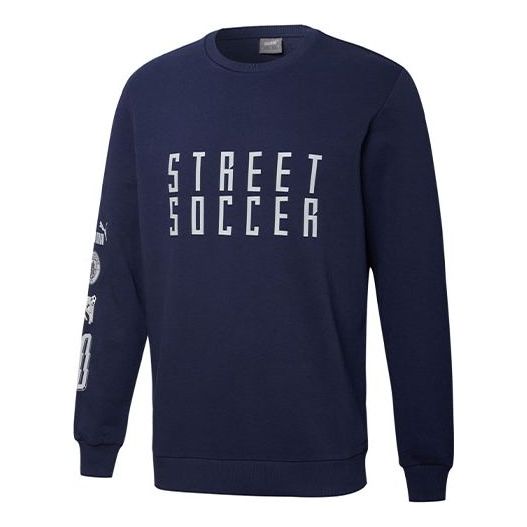 Sveter Puma Manchester City 20/21 Street Soccer Sweatshirt Navy | 758803-22