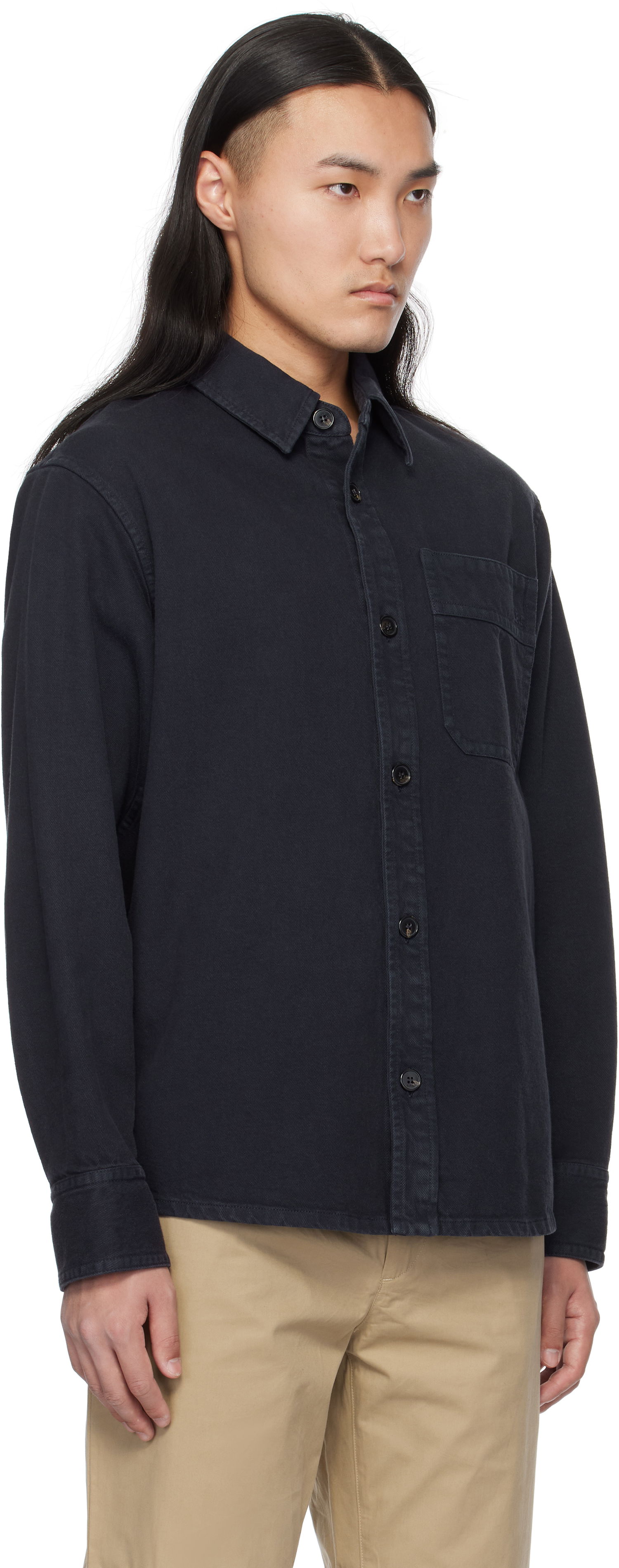 Košeľa A.P.C. Chest Pocket Overshirt Navy | COGZV-H02918, 1