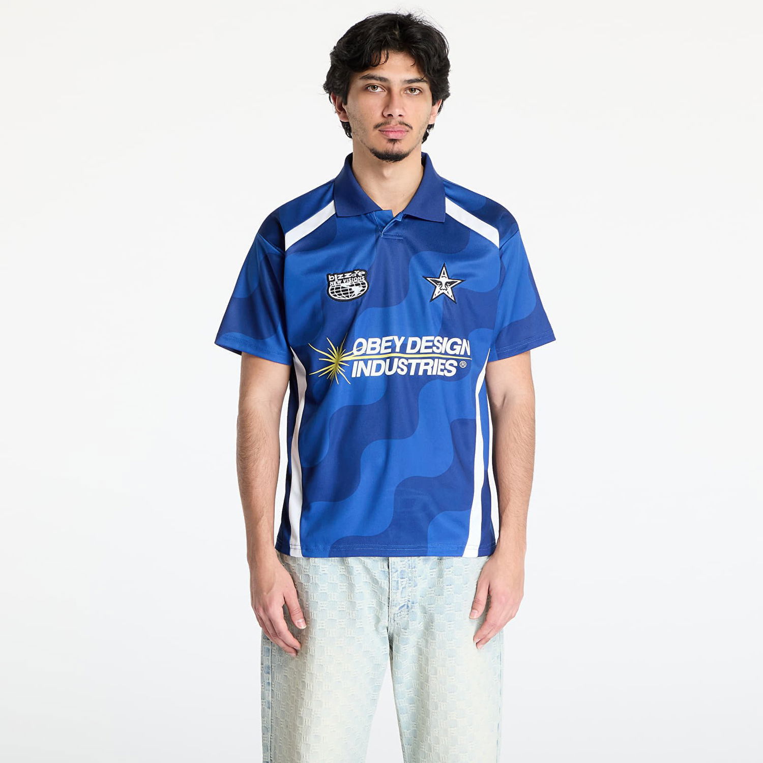 Polo tričko OBEY OBEY Soccer Jersey Modrá | 131080372-BMU, 0