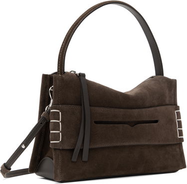 Taška cez rameno JW Anderson JW Anderson Loafer Suede Shoulder Bag Hnedá | HB0716-LA0364, 3