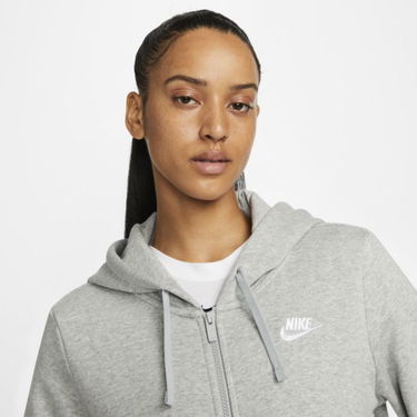 Mikina Nike Sportswear Club Fleece Full-Zip Hoodie Šedá | DQ5471-063, 2
