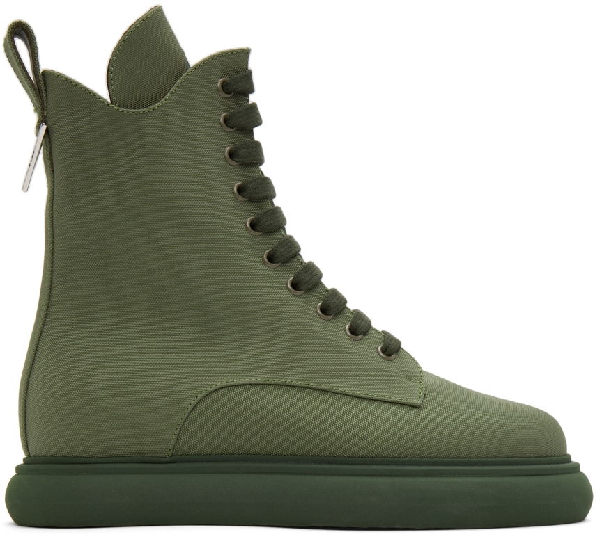 Oblečenie The Attico Attico Selene Canvas Ankle Boots Zelené | 221WS443 C008, 0