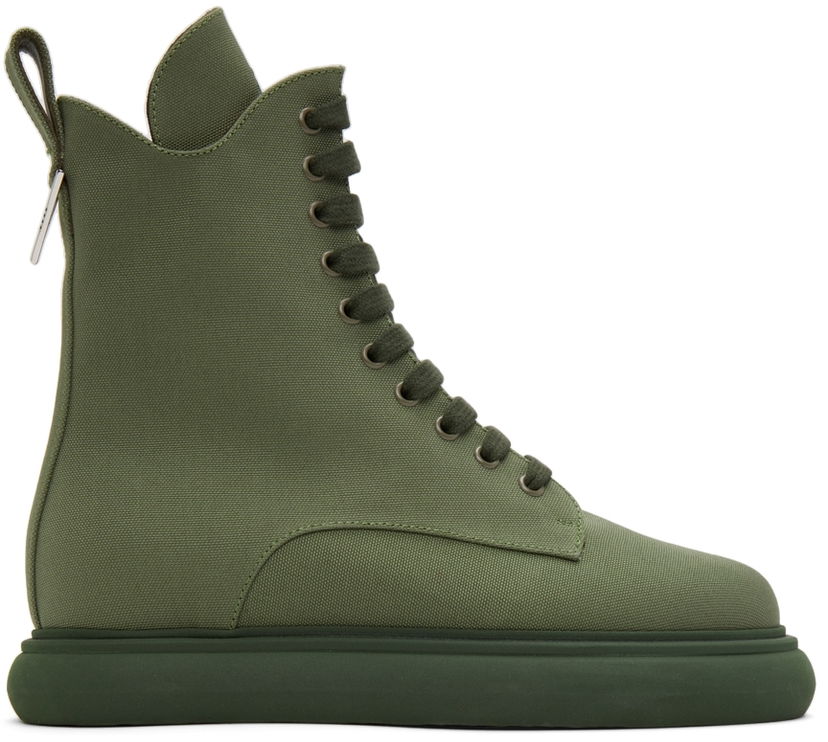Oblečenie The Attico Attico Selene Canvas Ankle Boots Zelené | 221WS443 C008