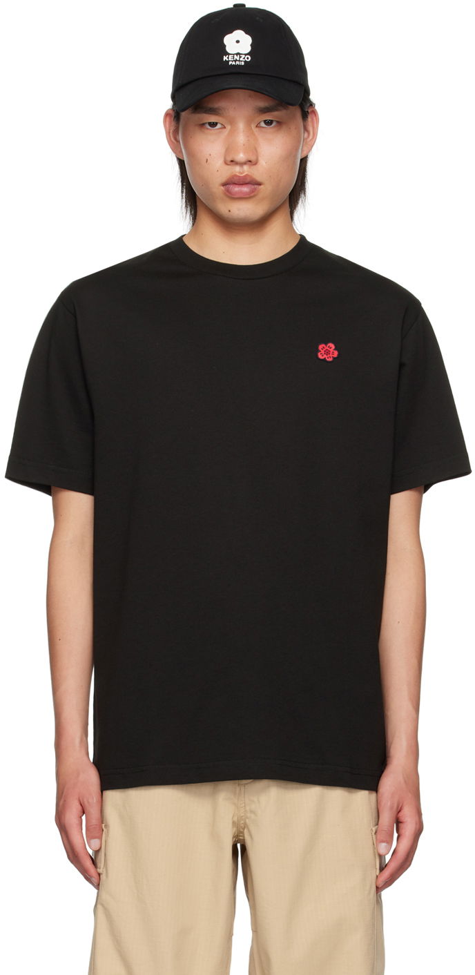 Black Paris Boke Flower T-Shirt