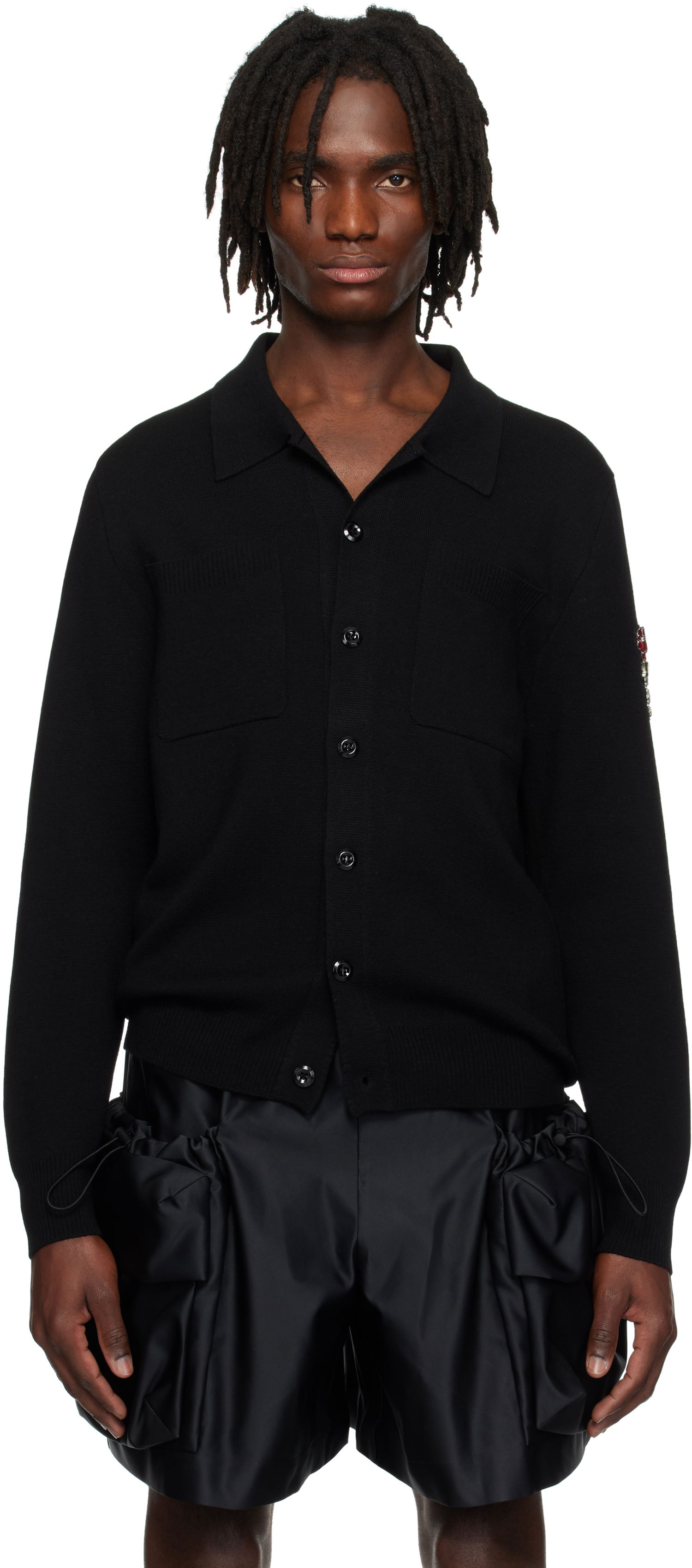 Sveter Simone Rocha Simone Rocha Knit Workwear Cardigan Čierna | VMK11B 0646, 0