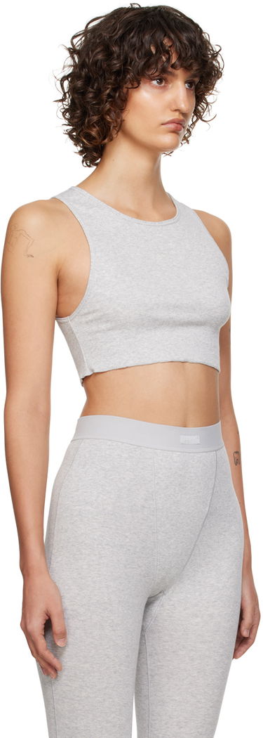 Tielko SKIMS SKIMS Cotton Rib Super Crop Tank Top Šedá | AP-CRP-1399, 1