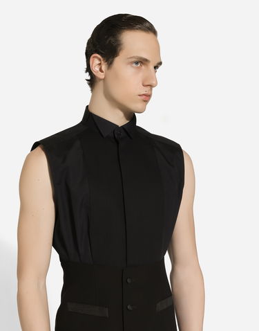 Košeľa Dolce & Gabbana Sleeveless Tuxedo Shirt Čierna | G5MK8TGI677N0000, 3
