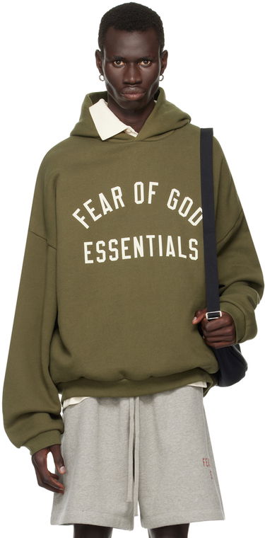 Mikina Fear of God Essentials Logo Printed Hoodie Zelené | 192BT246255F, 0