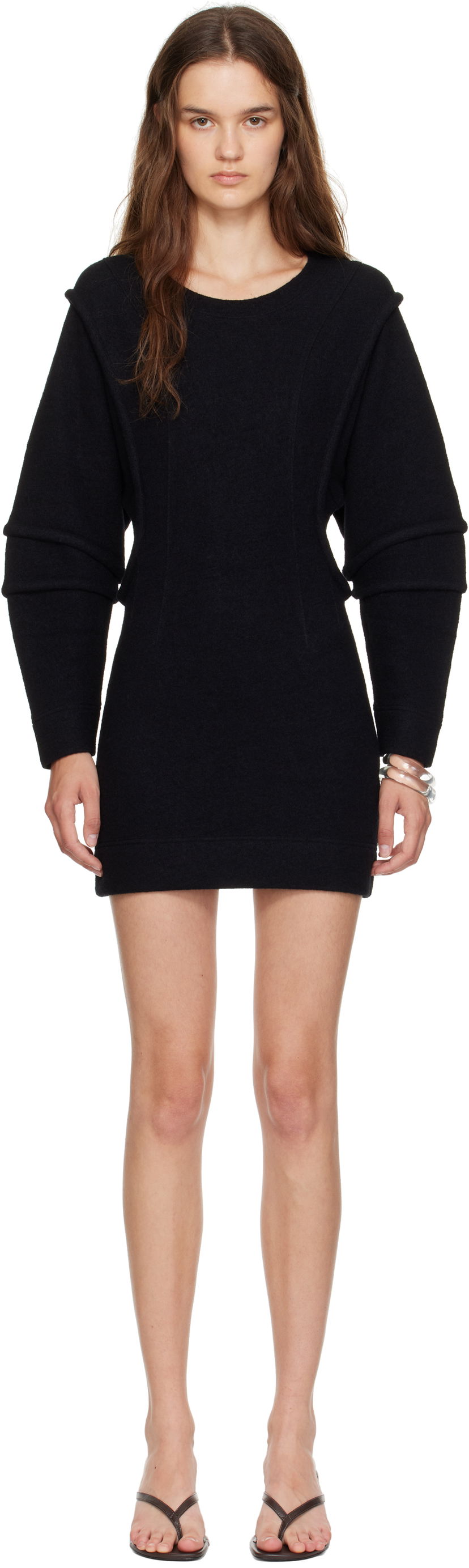 Šaty Eckhaus Latta Eckhaus Latta Pallas Mini Dress Čierna | 1406-EL-PF25-D -