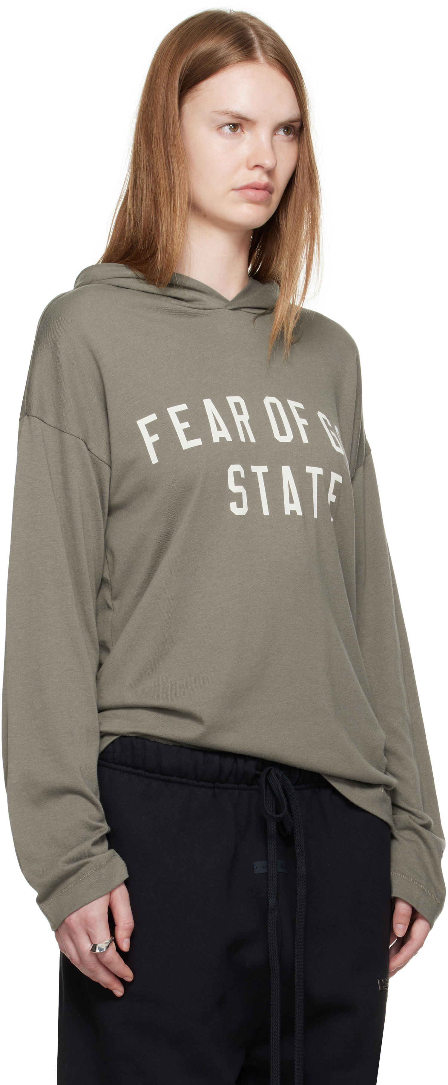 Mikina Fear of God ESSENTIALS State Long Sleeve Hoodie Zelené | 125SP257177FW, 1