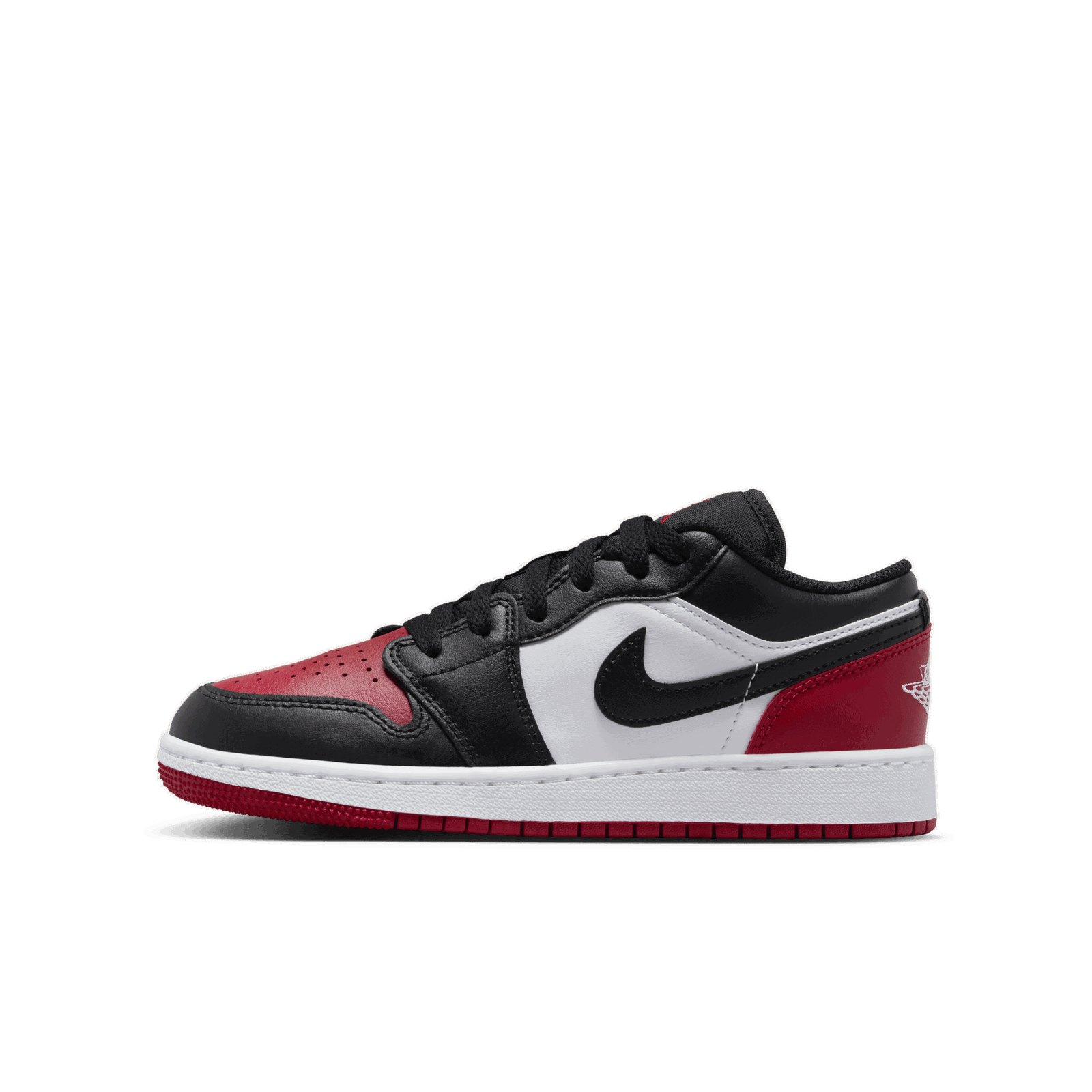 Jordan 1 Low Bred Toe 2.0 (GS)