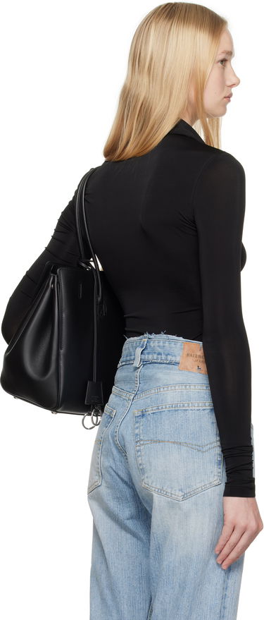 Košeľa Balenciaga Balenciaga Garde-Robe Stretch Long Sleeve Shirt Čierna | 814158 TQV46, 2