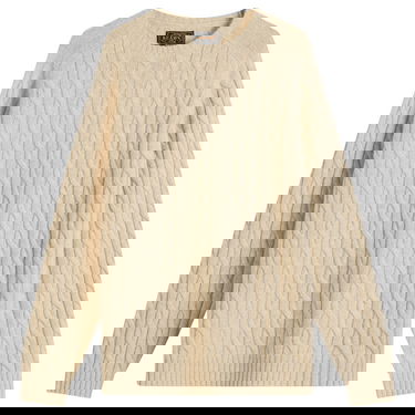 Sveter BEAMS Beams Plus Cable Knit Crew Neck Jumper Béžová | 3815-0198-048-20, 0