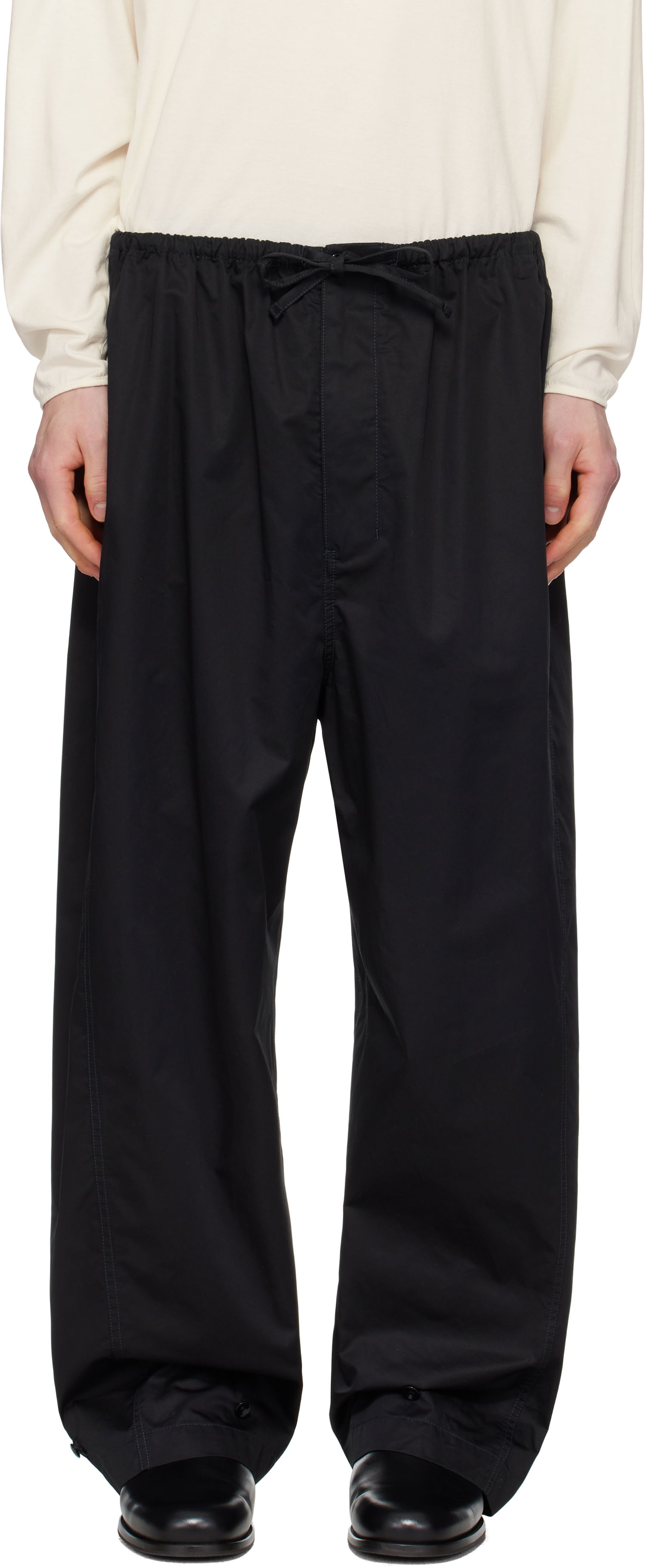 Tepláky LEMAIRE Lemaire Twisted Over Trousers Čierna | PA1192 LF1207, 0