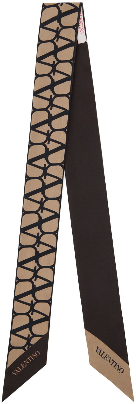 Šál Valentino Garavani Beige Toile Iconographe Scarf Hnedá | 4W2E6017QDN, 0
