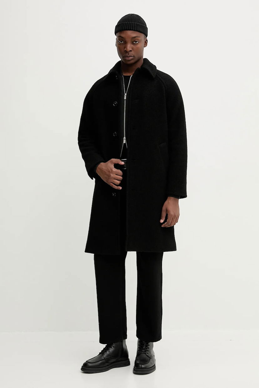 Kabáty A.P.C. Wool Coat Gaston Čierna | WVBEH.H01516