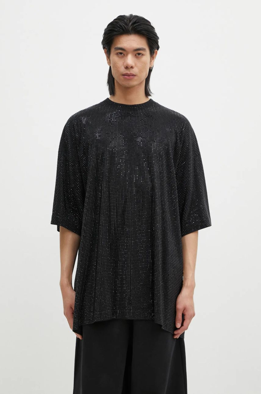 Tričko VETEMENTS Iced-Out Oversized T-Shirt Čierna | UA66TR900B, 0