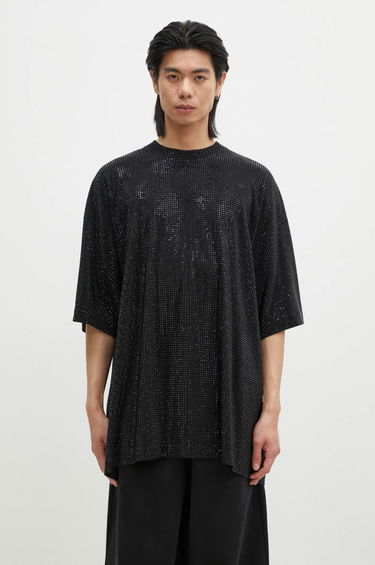 Tričko VETEMENTS Iced-Out Oversized T-Shirt Čierna | UA66TR900B, 0