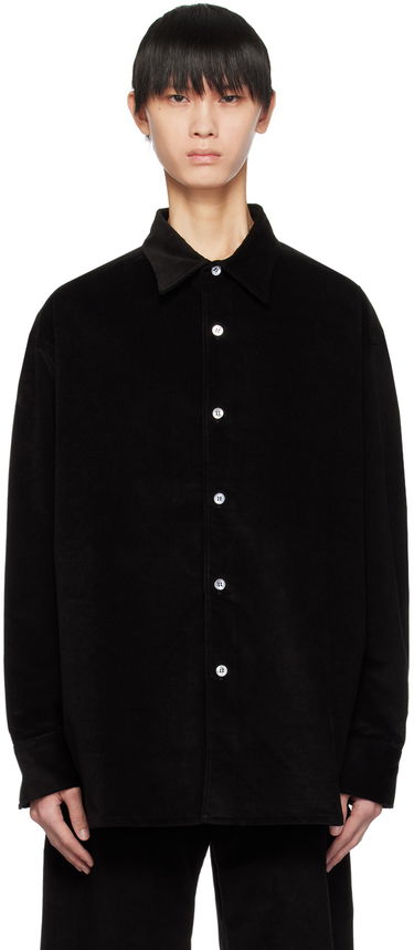 Košeľa Studio Nicholson Studio Nicholson Rosso Corduroy Overshirt Čierna | ROSSO SNM - 1129, 0