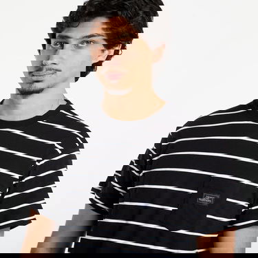 Tričko Horsefeathers Alpha Striped Pocket T-shirt Čierna | SM1257O, 1