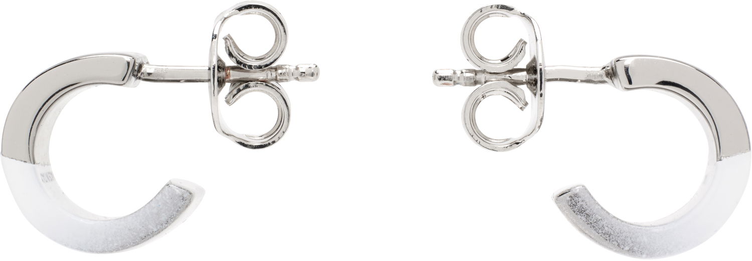Náušnice Maison Margiela MM6 Maison Margiela Minimal Hoop Earrings Biela | SM7VG0090 P8339, 0