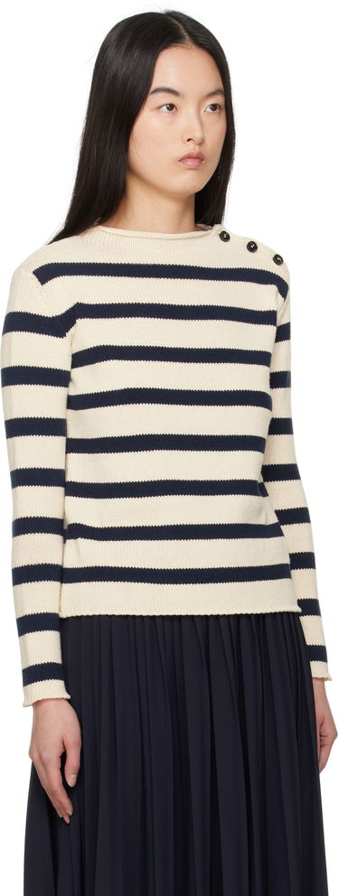 Sveter Max Mara Weekend Max Mara Vibo Striped Knit Sweater Béžová | 2515361201600, 1