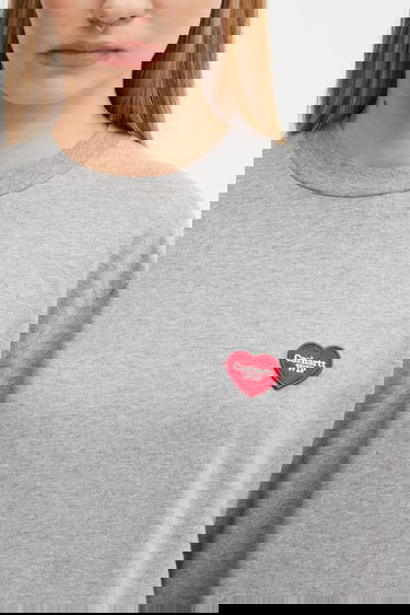 Tričko Carhartt WIP Long Sleeve Heart Patch T-Shirt Šedá | I035469.39NXX, 3